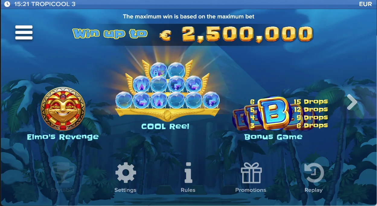 Tropicool 3 bonusfuncties overzicht
