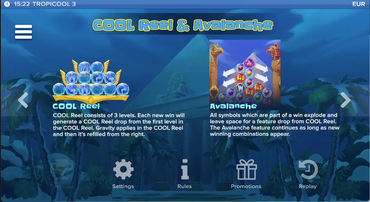 Tropicool 3 Cool Reel avalanche