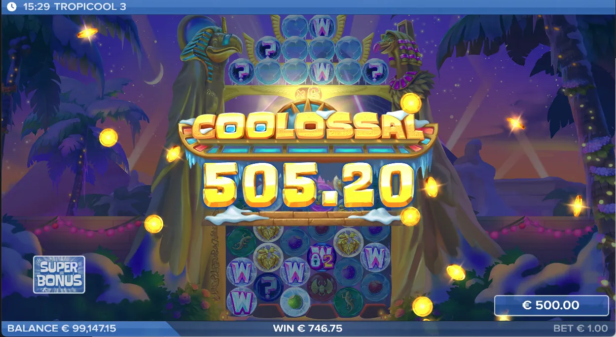 Screenshot van Jose heeft de Coolosal Win gewonnen in Tropicool 3