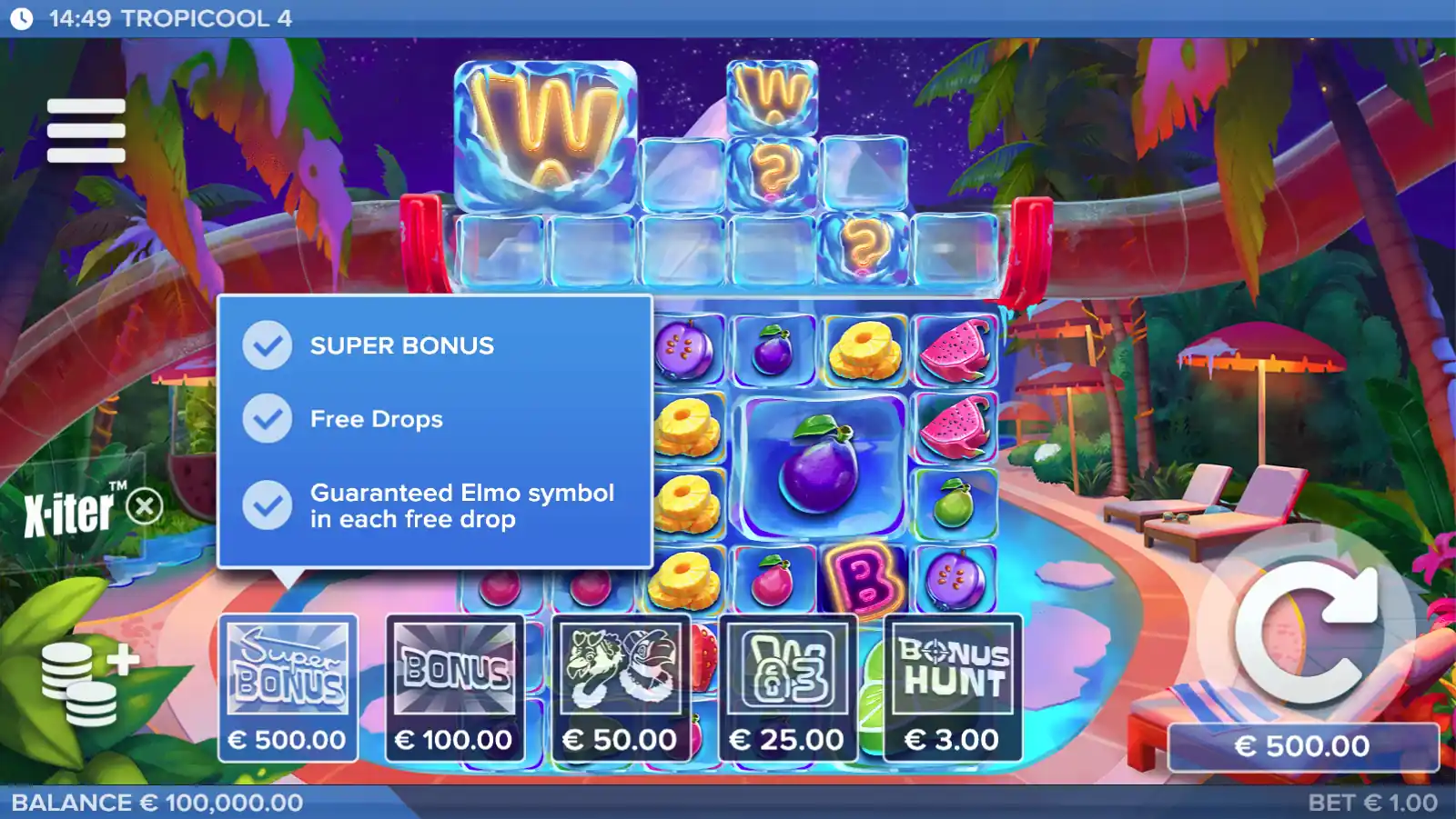 Tropicool 4 slot x-iter superbonus